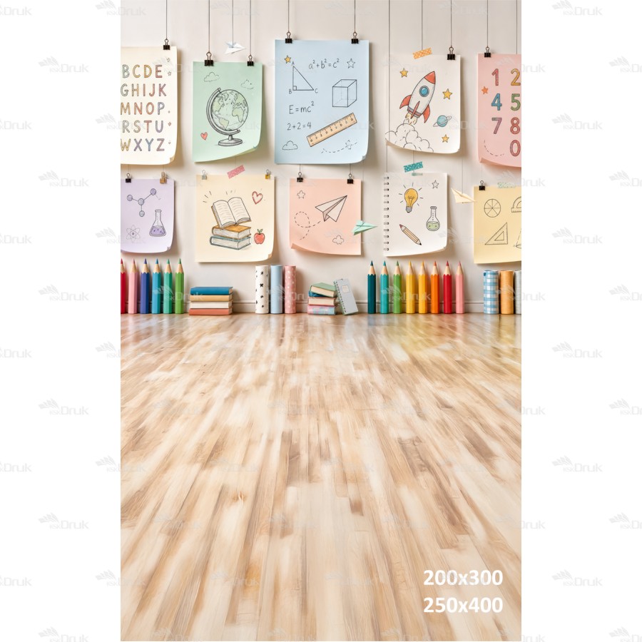 Tło fotograficzne „Pastelowa galeria nauki – edukacyjna przestrzeń dla dzieci” | 4174